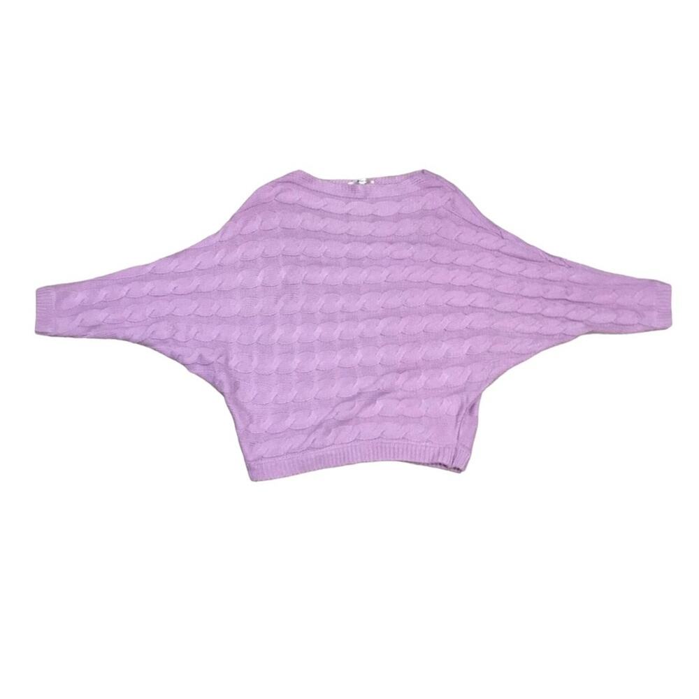 Military Hippie Purple Cable Knit Sweater Size S/M